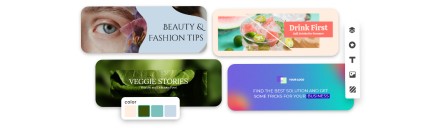 Mobile banner for fotor facebook banner maker feature page