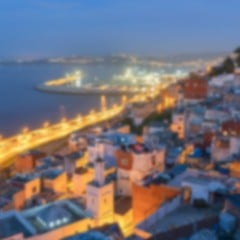 Sample image 3 blurry coastal cityscape