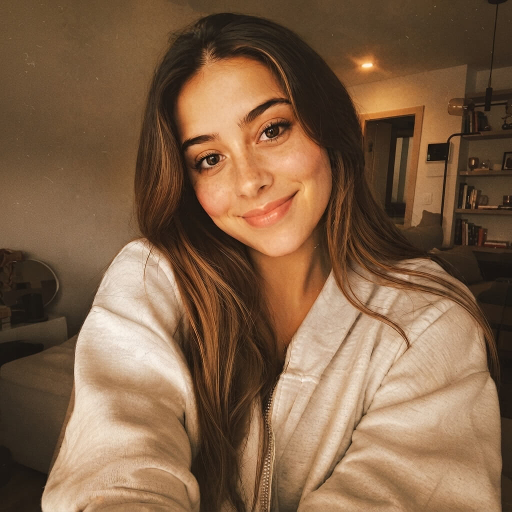 Small sample girl photo with a vintage filter