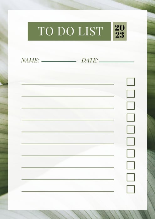 2023 Daily To Do List Calendar Template