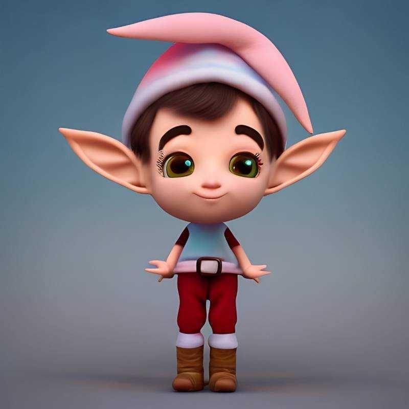 Avatar de garçon elfe en 3D