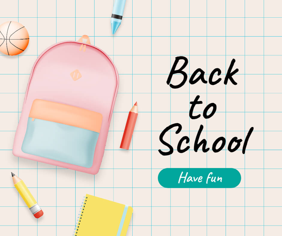 3d Illustration Back To School Facebook Post