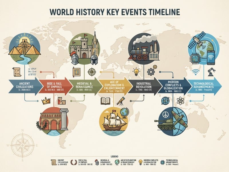 World History Timeline Image