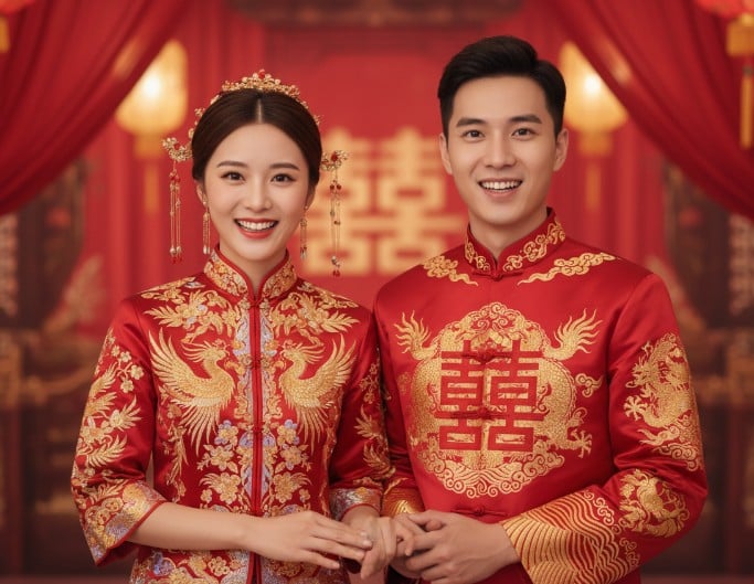 AI Chinese Wedding Photo