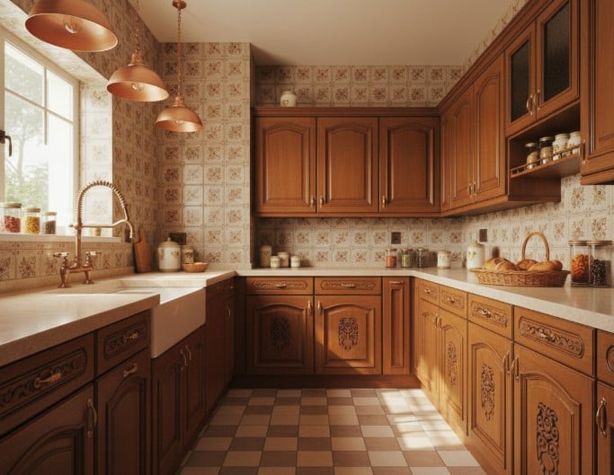 AI Vintage Kitchen Design