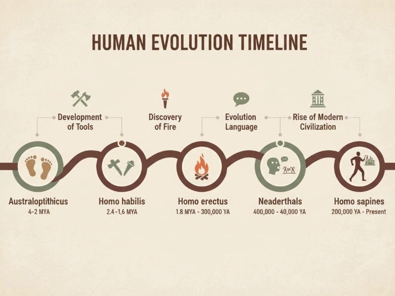 Human Evolution Timeline Image
