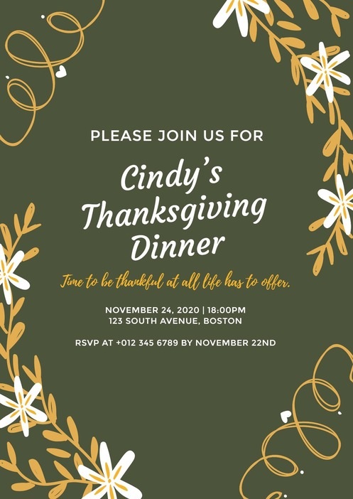 Annual Thanksgiving Dinner Invitation