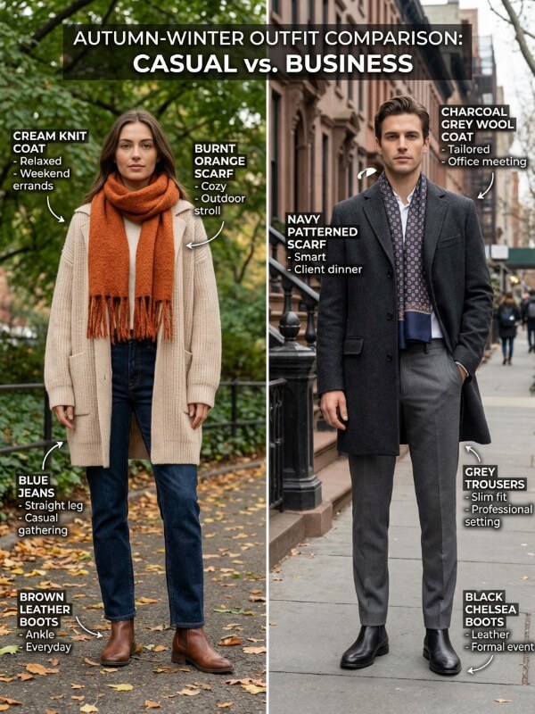 Autumn and Winter Outfit Style Comparison