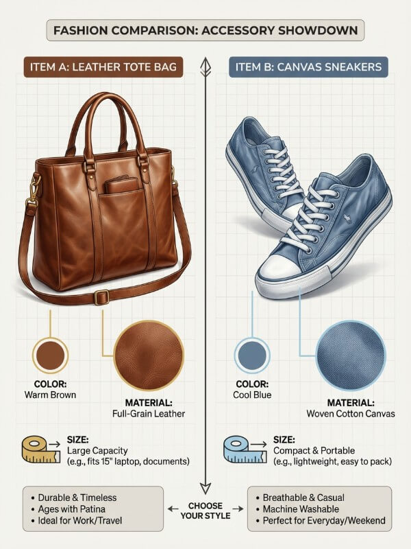 Bag or Shoe Style Comparison