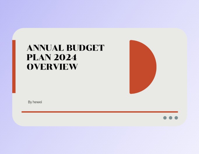 Beige Orange Annual Budget Plan Template