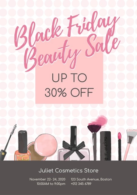 Black Friday Beauty Products Sale Flyer Ad