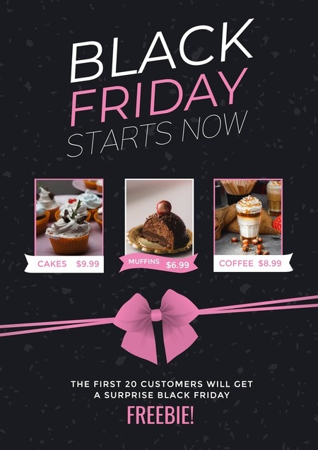 Black Friday Cake Special Offer Flyer Ad