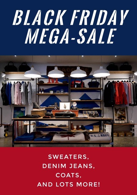 Black Friday Suit Sales Flyer Ad