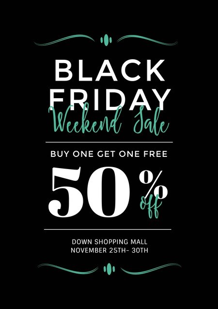 Black Friday Weekend Sale Poster Ad