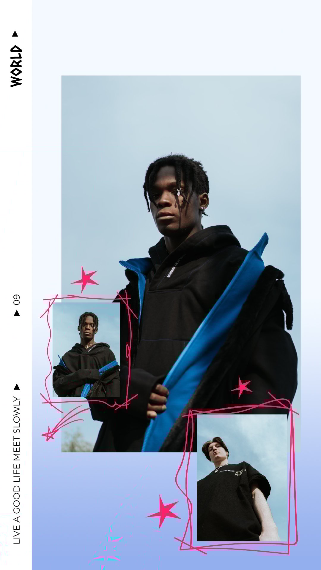 Blue Fashion Photo Collage