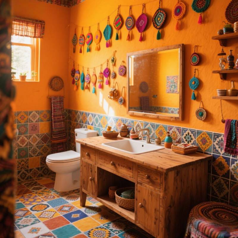 Bohemian Bathroom Design