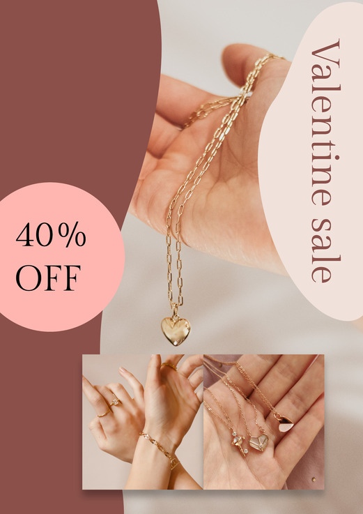 Brown Minimal Elegant Business Valentines Day Flyer