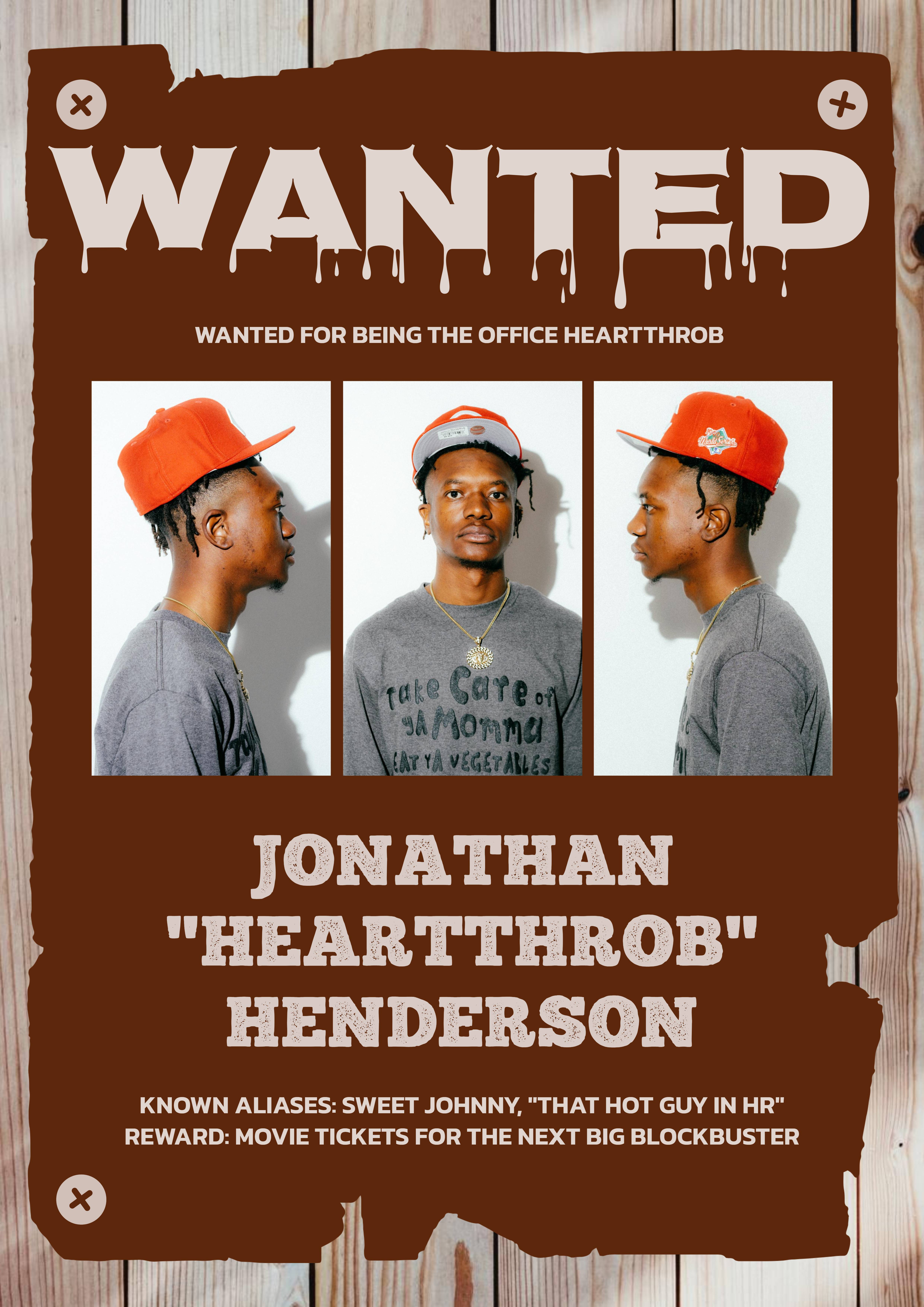 Brown Retro Wanted poster template