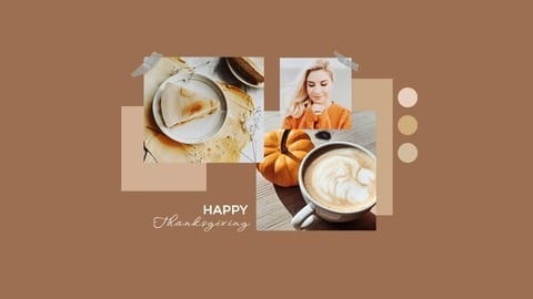 Brown Thanksgiving Day Autumn Moodboard Computer Decoration Ideas