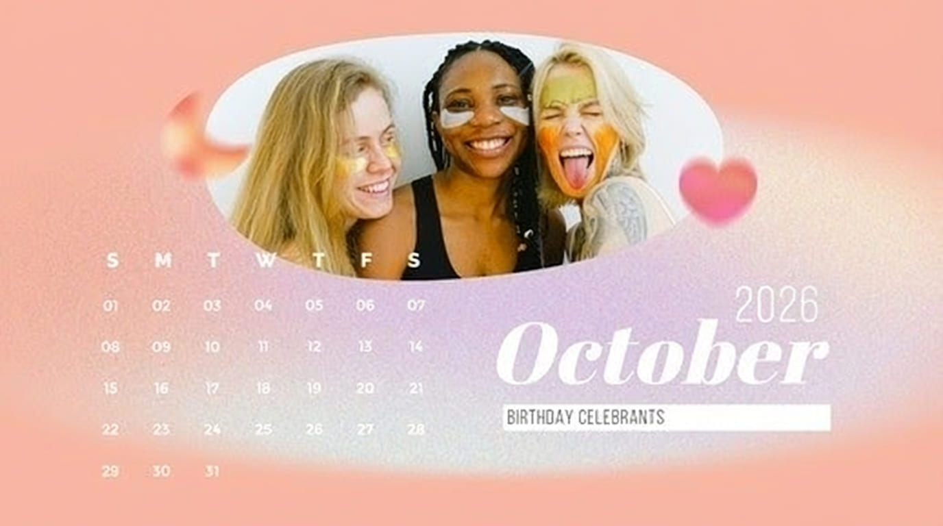 Calendrier photo annuel rose