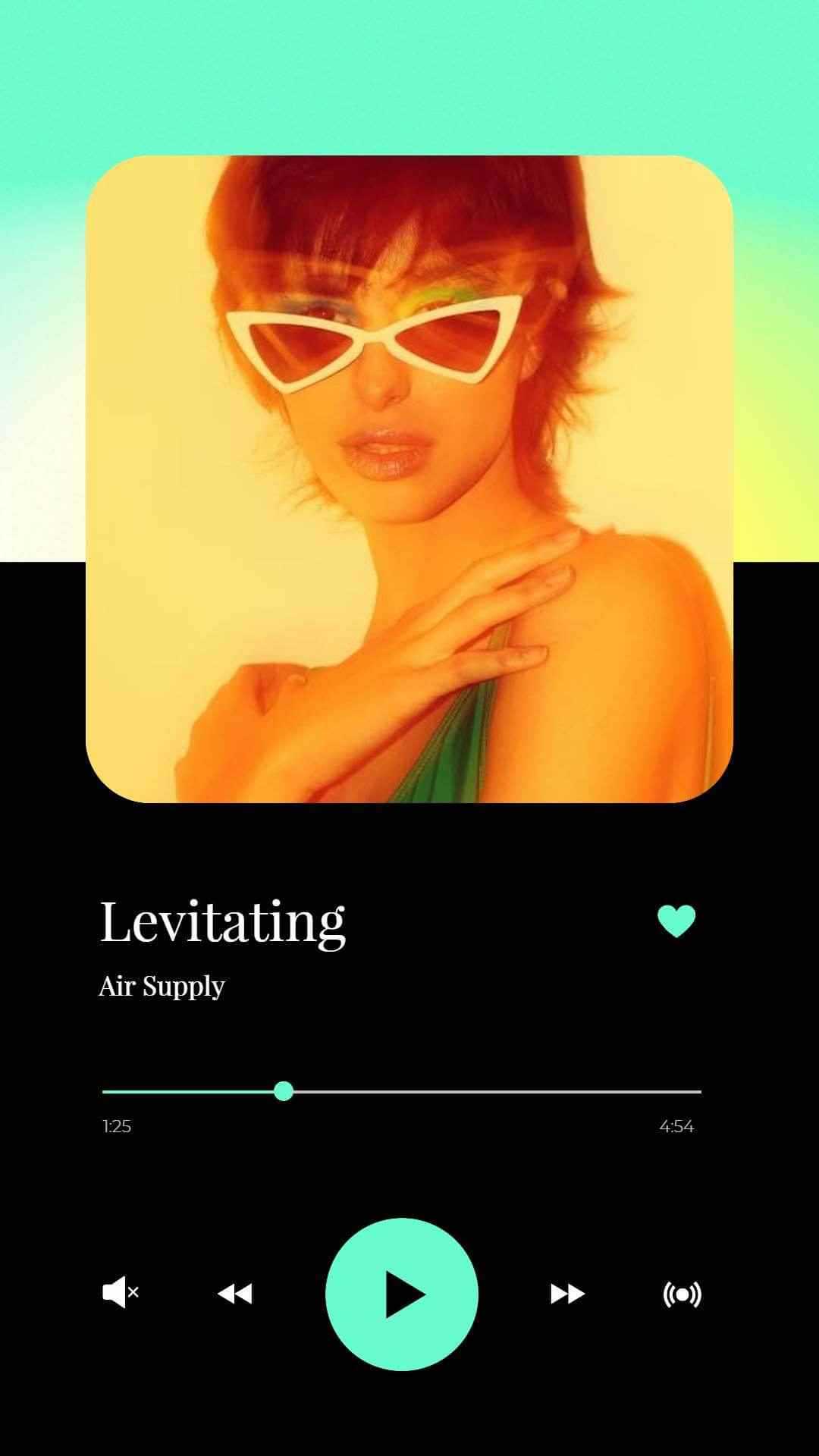 Capa de Música Preta e Verde Instagram Story