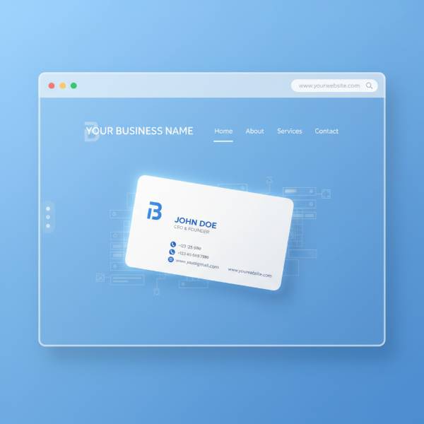 Card on Website Header