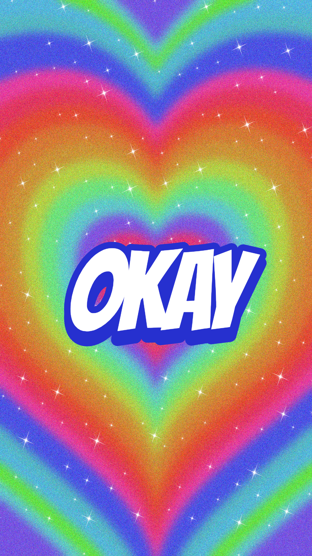 Colordul Rainbow Heart Retro