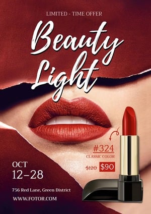 Cosmetic Product Advertisement Poster Design