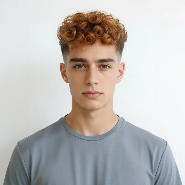 Curly Top Fade
