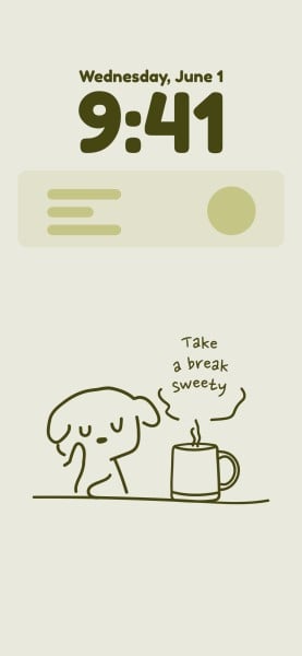 かわいい犬のイラスト携帯壁紙