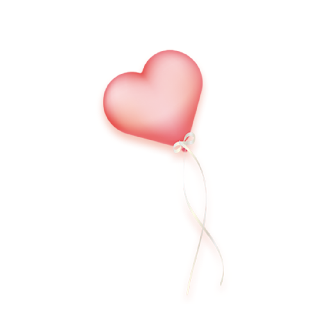 Cute Heart Balloon Vlentines Day Clipart
