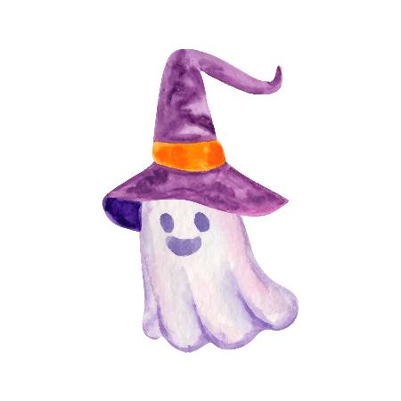 Cute Purple Smiling Ghost Emoji