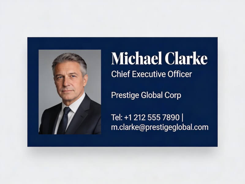 Dark Contrast Business Card