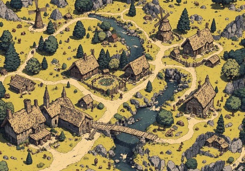 DnD Map Generator AI Online Free - DnD Village Map Generator 