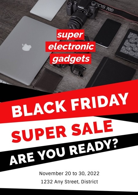 Electronics Black Friday Super Sale Poster Ad
