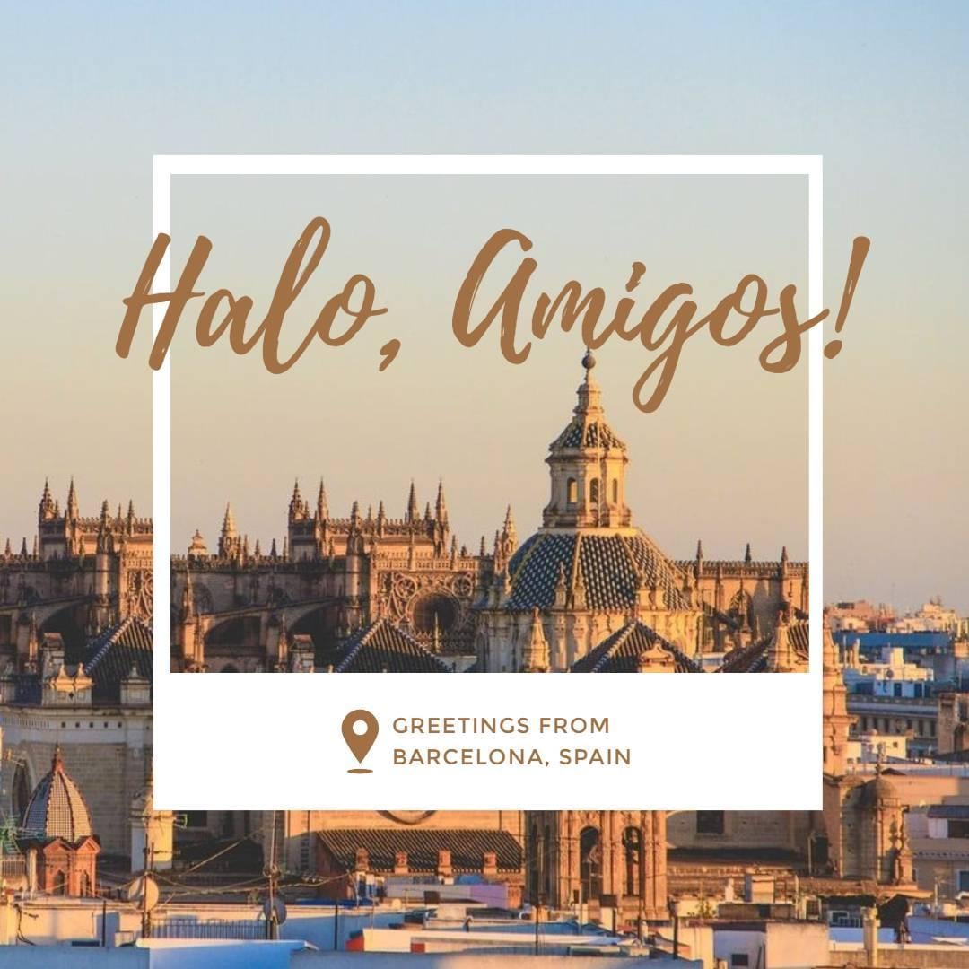 Espanha Fotografia de Viagem Instagram Post