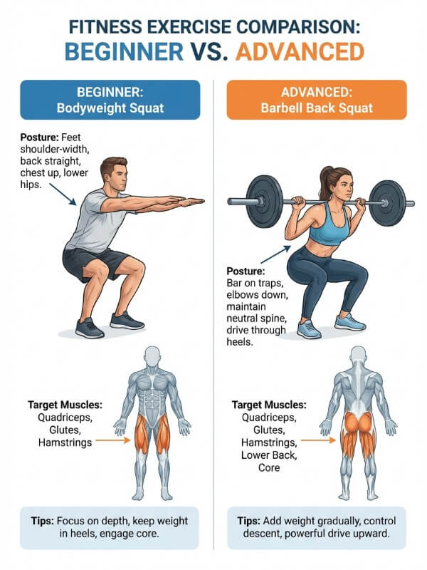 Fitness Exercise Comparison