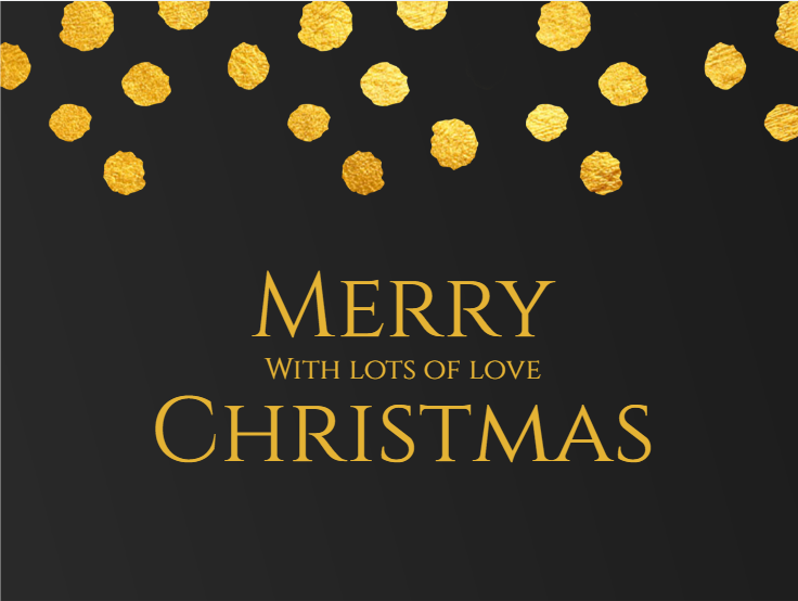 Free Black Merry Christmas Card