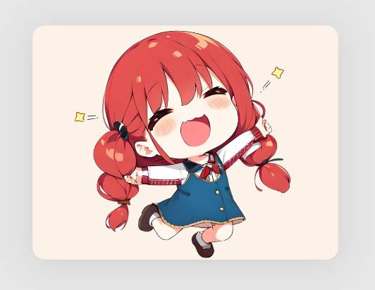 Cute chibi anime for avatar, icon, sticker or fanart