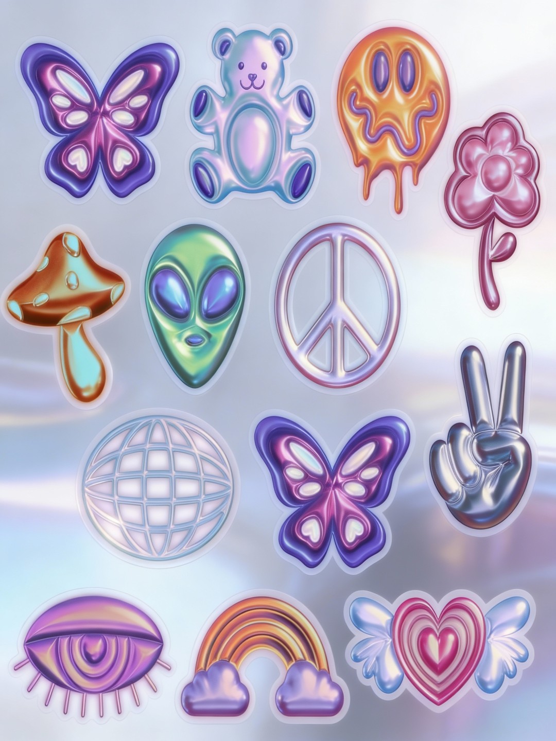 Maquette de stickers vinyle brillant