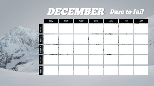 Gray Personal Blank Monthly Calendar Template