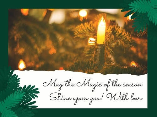 Green Christmas Greeting Card Template