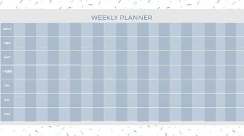 Grey Classic Weekly Schedule Calendar Template