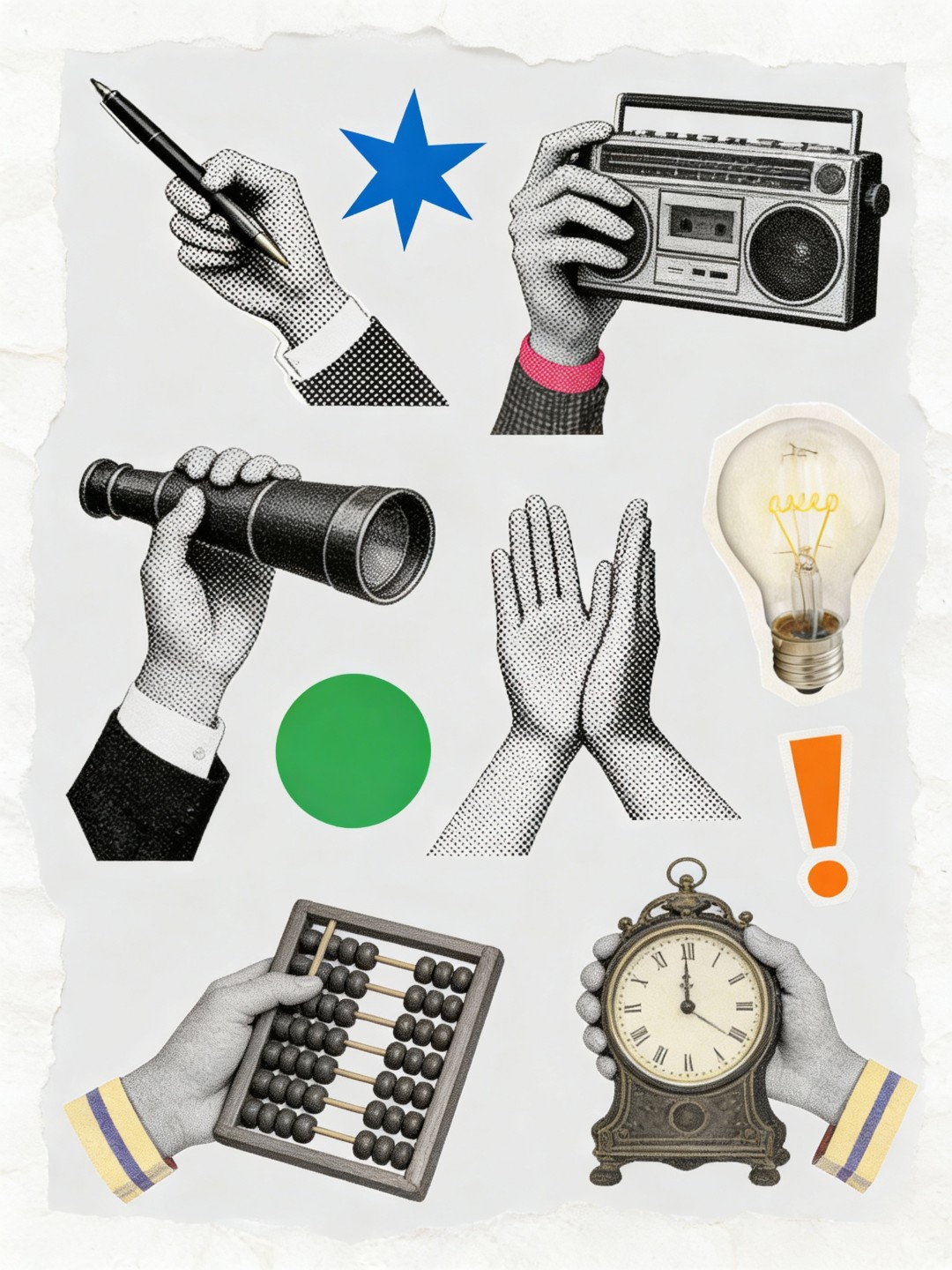 Maquette de stickers Grunge usé