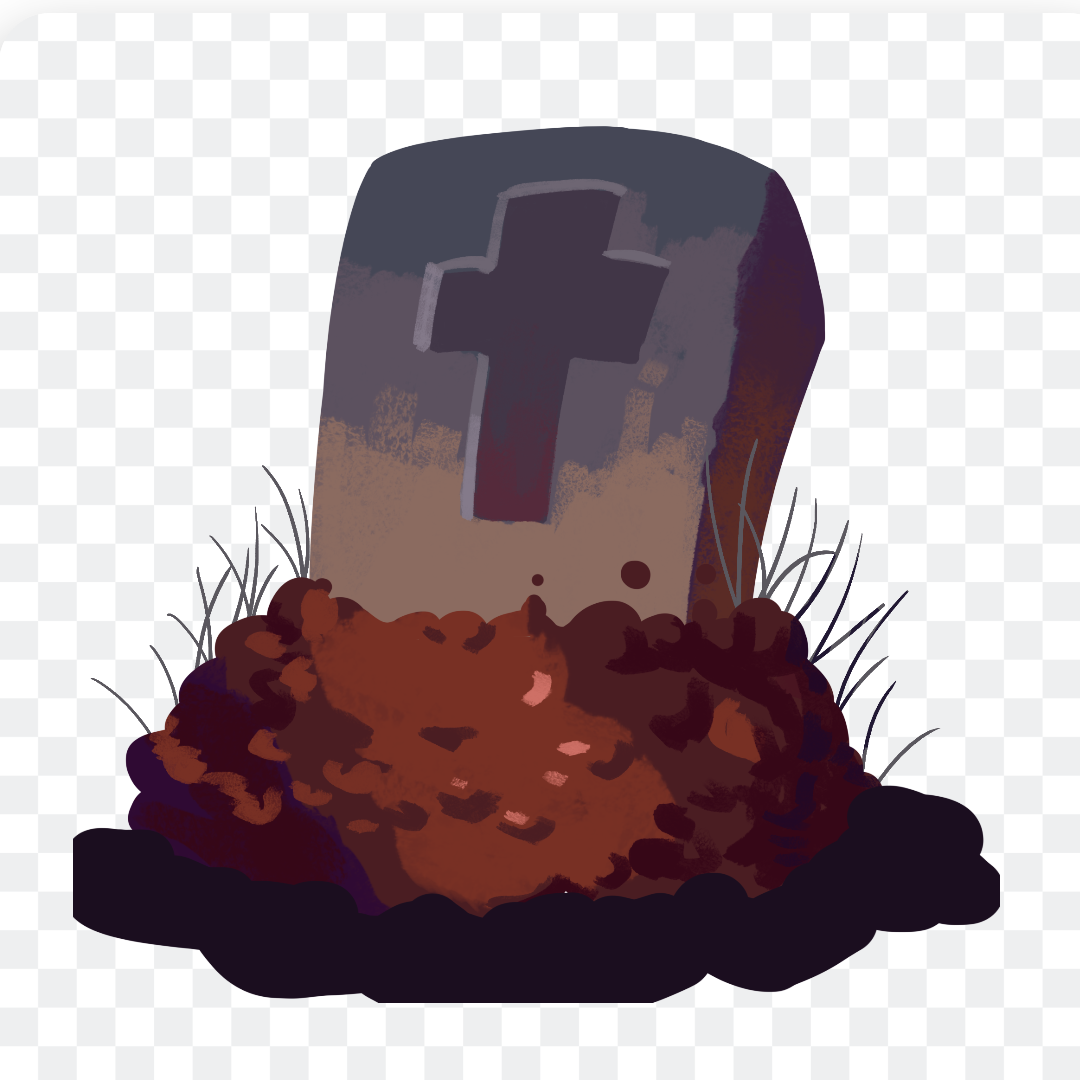Halloween cartoon tombstone png