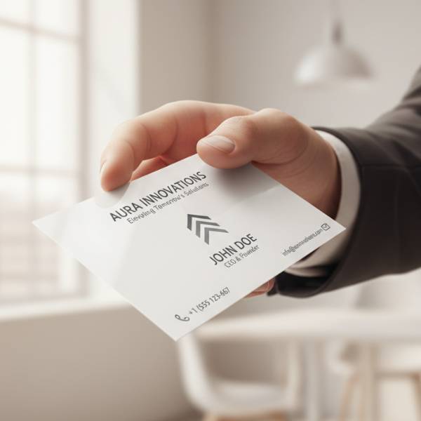 Hand Presenting Minimal Card