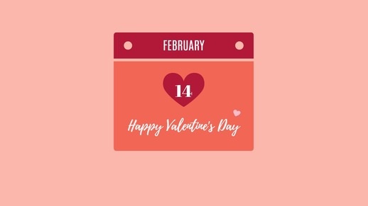 Happy Valentines Day Pink Background Desktop Wallpaper