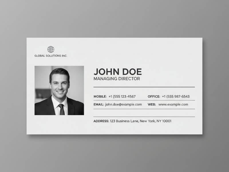 Information dense Business Card