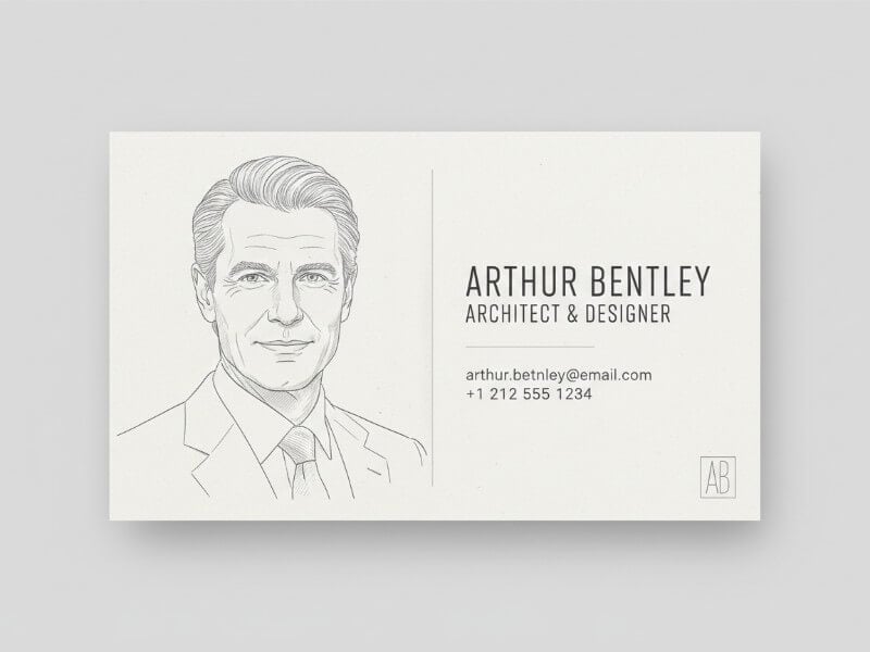 Line based Minimal Business Card