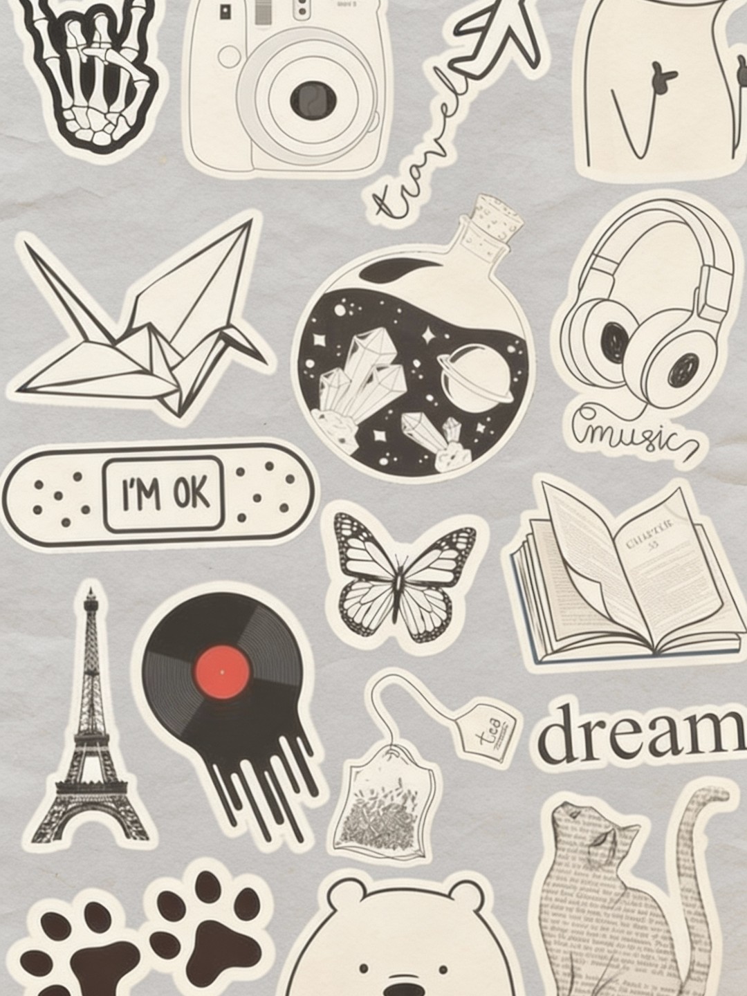 Maquette de stickers papier mat